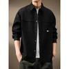Jaqueta Camisa Retrô Americana Outono Italiano Masculina Nova Solta Casual Roupa de Trabalho Camisa de Manga Longa