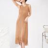 Vestido Miyake Versátil Verão Feminino Alto Padrão Sensação Bainha com Franjas para a Vida Saia Von Sem Mangas Plissada Vestidos