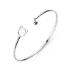 Pulsera de Gato Linda Estilo Coreano para Mujer Estilo Mori Minimalista Estilo Frío Anillo Línea Redonda Pulsera Abierta con Campanilla Hecha a Mano