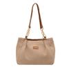 Bolsa Tote de Cor Contrastante Feminina Nova Grande Capacidade Estilo Coreano Moda Bolsa de Ombro 2025 Casual Trabalho Corrente Estilosa