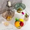 Cesta de frutas de celebridades da Internet Sala de estar Mesa de centro para casa Prato de doces Bacia Bolso para lanches Cesta de armazenamento Bacia de armazenamento de frutas secas de luxo leve