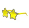 Gafas de Sol Sin Marco de Estrella de Cinco Puntas Incrustadas de Diamantes Transfronterizas Estilo Europeo y Americano Exageradas de Colores Caramelo Gafas para Fiesta y Baile