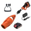 Secador de pelo de jardín eléctrico de litio, soplador de hojas eléctrico, plegable, de mano, para nieve, soplador de polvo, ventilador recargable de alta potencia
