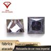 Pedra Solta de Moissanita Coroa Roxa Imperial Corte Princesa Quadrada Facetada em Ângulo Reto Moissanita Colorida Roxa Profunda Corte Princesa