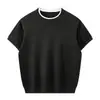 Suéter Tricot Masculino de Manga Curta Novo Verão 2026 com Design Vazado Respirável, Blusa Elegante de Gola Redonda para Homens de Meia-Idade