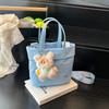 Bolso de Mano de Tela Oxford Simple Estilo Coreano Transfronterizo para Mujer, Bolso Cubo Ligero de Moda de Verano, Bolso Bandolera Versátil