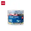 Clips para Carpetas de Colores Serie 8553Es Deli, Tamaño Grande para Exámenes y Documentos, Clips Metálicos Grandes para Documentos, Ahorro de Esfuerzo