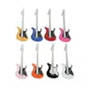 Acessórios Criativos Novos Tendência Joias Pingente de Guitarra Elétrica Artificial Colorido Gotejamento de Óleo Pingente para Chaveiro DIY Bolsa