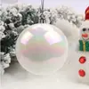 Navidad Nueva y Colorida Bola Blanca Navideña Bola Blanca Fantasía para Mascotas Decoración de Árbol de Navidad Bola Transparente Colorida Galvanizada