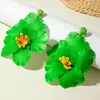 Pendientes de Flores Artificiales de Moda, Frescos y Dulces, Estilo Bohemio de Vacaciones de Verano, Joyería Transfronteriza Europea y Americana