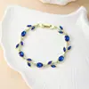 Pulseira de Galho Folha Pétala Estilo Europeu e Americano Venda Quente Transfronteiriça Moda Luxo Leve Folha Tulipa Toque de Luxo Joia de Mão Atacado