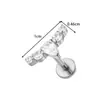 Joyería para Piercing Henson G23/F136 de Titanio con Tornillo de Cereza Incrustado de Circonita Stud para Labio Stud para Cartílago Auricular Joyería para Piercing