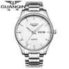 Relógio Guanqin B4 Marca Estudante Calendário Duplo À Prova D'água Pulseira de Aço Relógio de Quartzo Luminoso Relógio Masculino Gq11006