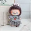 Colgante Labubu de 17 cm Ropa Gato t Traje Primera, Segunda y Tercera Generación Ropa de Muñeca Labubu Ropa de Muñeca