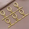Hebilla Chapada en Oro Real de Cobre de 18K Retención Fuerte del Color Accesorios para Joyería Hechos a Mano para Bricolaje Conexión de Acabado para Collares de Perlas Hebilla de Cierre Brillante