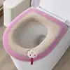 Tapete de Vaso Sanitário, Universal para Todas as Estações, Anel Espessado para Assento de Vaso Sanitário, Capa de Vaso Sanitário de Pelúcia Cartoon para Uso Doméstico no Outono e Inverno