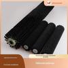 Rolo de escova industrial mais vendido do fabricante, cilindro de fio de nylon preto, acessórios para ferramentas mecânicas, escova de limpeza para remoção de poeira