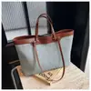Bolso de mano grande de lona de mezclilla transfronterizo para mujer, nuevo modelo 2026, bolso tote simple para el día a día, bolso de hombro de gran capacidad