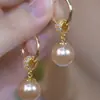 Pendientes de Diseño Personalizado, Lujo Accesible y Pendientes de Gama Alta, Exquisitos y de Moda, Pendientes de Zirconia Color Oro Champagne con Forma de Durian