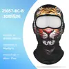 Máscara facial quente com estampa de caveira divertida em fleece, em estoque, para uso transfronteiriço, capuz com proteção contra vento, espessado, para esqui e ciclismo