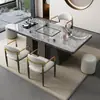 Mesa de Té de Pizarra para Sala de Estar, Mesa de Té con Llenado Automático de Agua para Uso Doméstico, Nuevo Juego de Mesa de Té de Lujo Ligero Estilo Chino