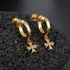 Novo Pingente Íris Cruzada Clipe de Orelha Espiral Brinco de Personalidade Masculina Tendência Moda Feminina Joia Versátil
