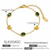 Pulseira de aço inoxidável transfronteiriça, uma peça luxuosa e elegante com toque de alta qualidade, apresentando um design de borboleta cravejado com zircônia cúbica e banhada a ouro 18K, tornando-a à prova d'água e com cores duradouras.