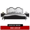 Cama de Lujo Ligero Estilo Francés Moderna Simple para Dormitorio Principal Famosa en Internet Cama de Arte en Cuero Cama Doble de 1.8m Atmósfera de Gama Alta Cama de Princesa de Cuero