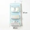Bolsa cuadrada con cremallera para guardar ropa interior, para colgar en la pared del armario, para organizar calcetines y ropa interior en compartimentos separados, un esencial para dormitorios