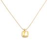 Collar con colgante de encaje cuadrado geométrico de lujo ligero de alta gama para mujer, cadena de clavícula de acero de titanio personalizada francesa europea y americana transfronteriza, collar Jane