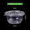Tigelas Descartáveis Atacado Tigelas Redondas de Plástico Tigelas para Sopa Marmitas Marmitas com Tampa Louças para Casamento Embalagem Completa para Uso Doméstico