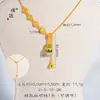 Pu Zuo Jiu não desbota na cor de esmalte dourado areia paz alegria cabaça borla colar nova corrente de clavícula chinesa de alta qualidade