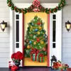 Decoración de Cubierta de Puerta de Navidad Tela de Fondo Verde de Navidad Cubierta de Puerta de Navidad Colgante de Puerta Decoración de Fiesta de Año Nuevo Tapiz de Cubierta de Puerta