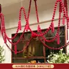 Natal Vinho Veludo Vermelho Bola Loja Decoração Enfeites Pendurados Loja da Moda Ponto de Foto Shopping Montagem de Cena Festiva Decoração