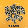 Mancha nova marca de moda cola convexa letras tridimensionais ABP tecido bordado adesivos roupas chapéu sapatos meias patch decorativo