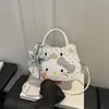 Bolsa de Mão Fofa de Gatinho com Bolinhas para Mulheres, Nova Versátil Fashionável para o Dia a Dia e Viagem Bolsa de Ombro Transversal Tendência