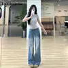 Jeans de Pierna Ancha Estilo Americano para Mujer 2025 Tendencia Nuevo Otoño Tiro Bajo Sueltos Rectos Adelgazantes Caída Pantalones Largos hasta el Suelo