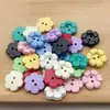 Botões de Plástico, Botões Floridos Coloridos, Botões Decorativos para Camisas Infantis, Suéteres, Cardigans, Botões Decorativos Feitos à Mão de Dois Furos