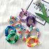 Celebridad de Internet diadema grande de dibujos animados pulsera tejida hecha a mano DIY pulsera de pareja banda para el pelo de niños tocado