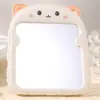 Espejo de Maquillaje Plegable para Colgar, Espejo de Tocador Cartoon de Gato de Alta Definición para Escritorio, Espejo de Plástico Conveniente para Estudiantes en Residencias, Venta al por Mayor