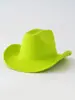 Sombrero Vaquero Occidental de Fieltro Suave para Hombre y Mujer Sombrero Casual de Ala Ligera Simple Sombrero Jazz Estilo Europeo y Americano