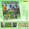 Plantas vs. Libro Tranquilo Magnético de Zombies Nueva Niña Hecho a Mano Juguete Grande para Niño Pegatina Magnética Sin Cortar Niña