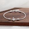 Pulsera de Estrella Pentagonal de Piedra Lunar Gypsophila Estilo Coreano Diseño de Corazón de Niña Pulsera de Zirconia de Estrella Brillante Moderna