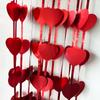 Cortina de seda de 2 m con forma de corazón rosa para puerta, decoración de San Valentín, color rojo, con lluvia ligera y amor, ideal para bodas, 520 unidades