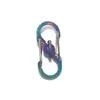 Mosquetón Pequeño de Acero Inoxidable para Viaje con Cierre, Gancho en Forma de Ocho S Antirrobo, Llavero, Clip para Bolsa de Viaje