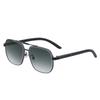 Pide Gafas de Sol Cuadradas de Moda para Hombre, Patillas Retro con Imitación de Madera, Gafas de Sol para Hombre de Gama Alta con Doble Puente, Protección Solar