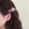 Presilha de Cabelo Coração Totalmente de Diamante Infantil 2026 Novo Estilo Presilha de Franja Ferramenta para Arrumar o Cabelo para Meninas Pequenas, Acessório de Cabelo Que Não Danifica o Cabelo