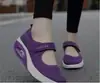 Comercio Exterior Transfronterizo Tallas Grandes Zapatos de Salón para Mujer 2026 Nuevos Zapatos de Salón de Malla Color Sólido con Amortiguación de Aire y Velcro de Caña Baja para Mujer