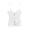 Ropa Europea y Americana Transfronteriza Moda Nueva Primavera 2025 Elegante Top de Tirantes de Crepé sin Espalda 1165214