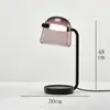 Lámpara de Mesa de Vidrio Decorativa para Sala de Estar, Lámpara de Mesita de Noche para Dormitorio, Lámpara de Diseñador de Lujo Minimalista Nórdico, Modelo Creativo